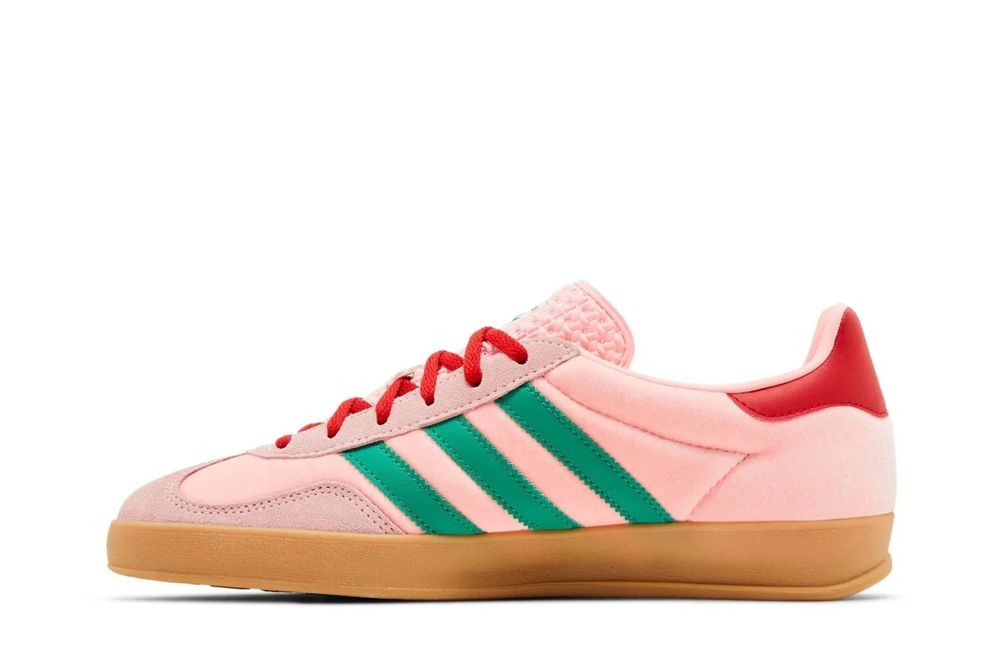 Adidas Gazelle Indoor Court Green Glow Pink Gum Rosa - 44SHOES