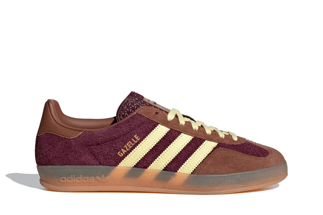 Adidas Gazelle Indoor Maroon Almost Yellow Marrom - 44SHOES