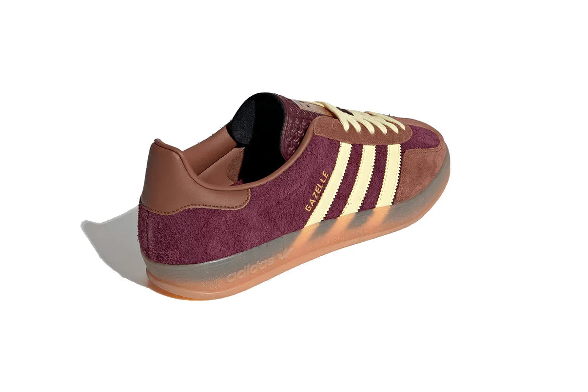 Adidas Gazelle Indoor Maroon Almost Yellow Marrom - 44SHOES