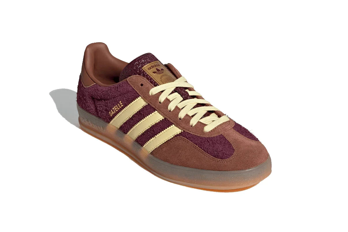 Adidas Gazelle Indoor Maroon Almost Yellow Marrom - 44SHOES