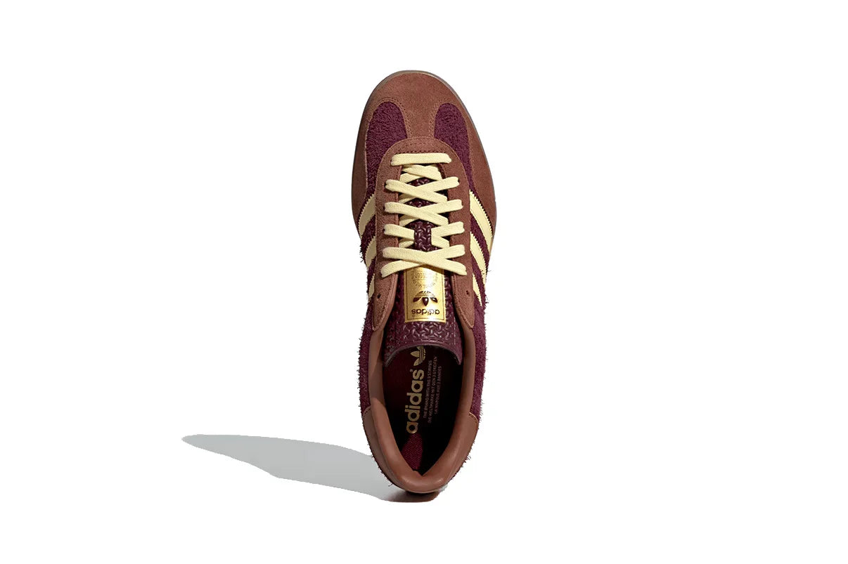 Adidas Gazelle Indoor Maroon Almost Yellow Marrom - 44SHOES