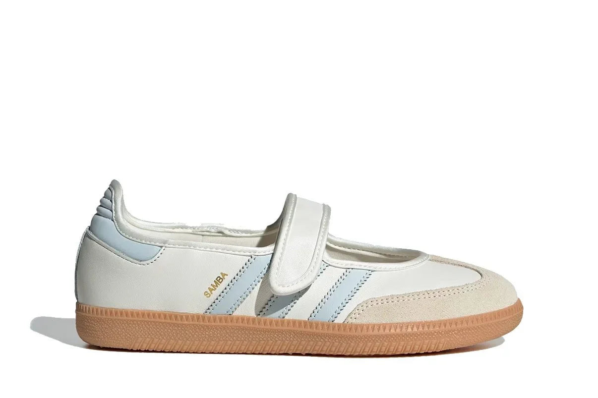 Adidas Samba Jane White Blue Gum Branco - 44SHOES