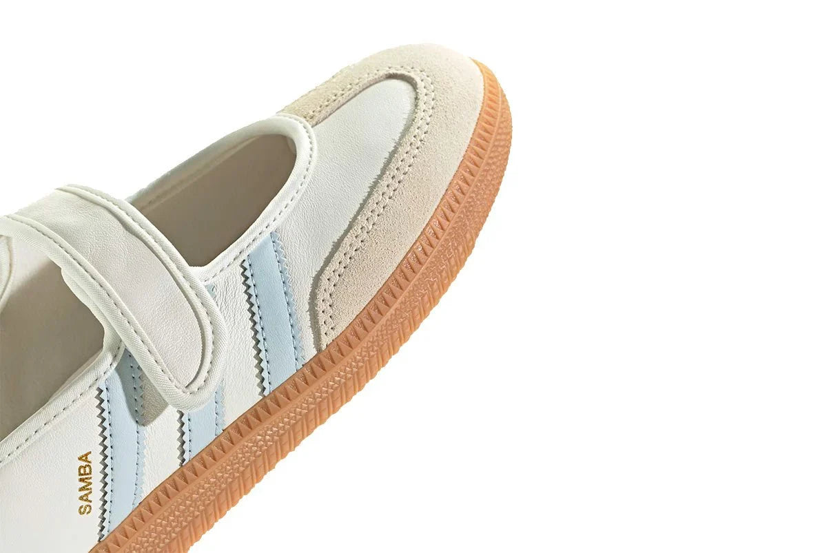 Adidas Samba Jane White Blue Gum Branco - 44SHOES