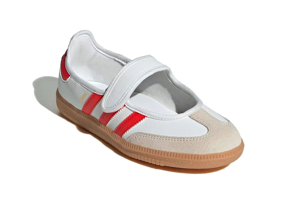 Adidas Samba Jane White Red Gum Branco - 44SHOES