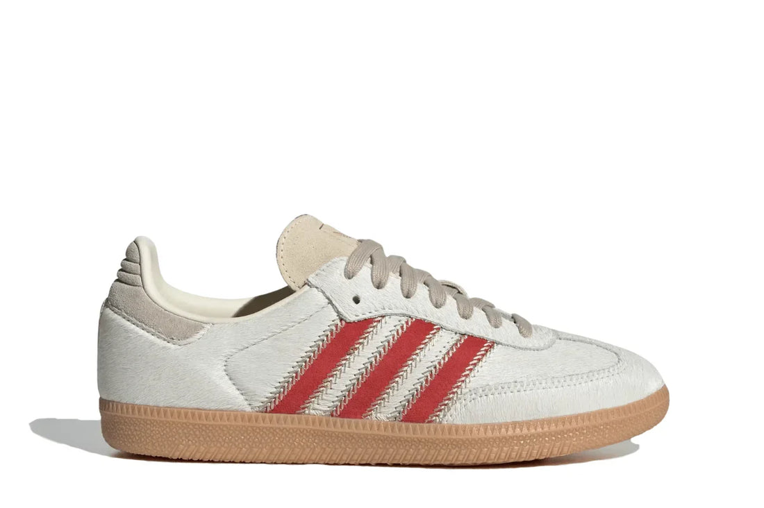 Adidas Samba OG Pony Hair Wonder Beige Better Scarlet - 44SHOES