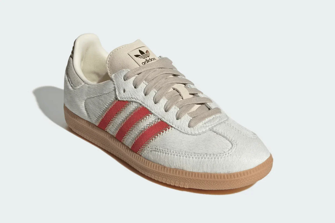Adidas Samba OG Pony Hair Wonder Beige Better Scarlet - 44SHOES