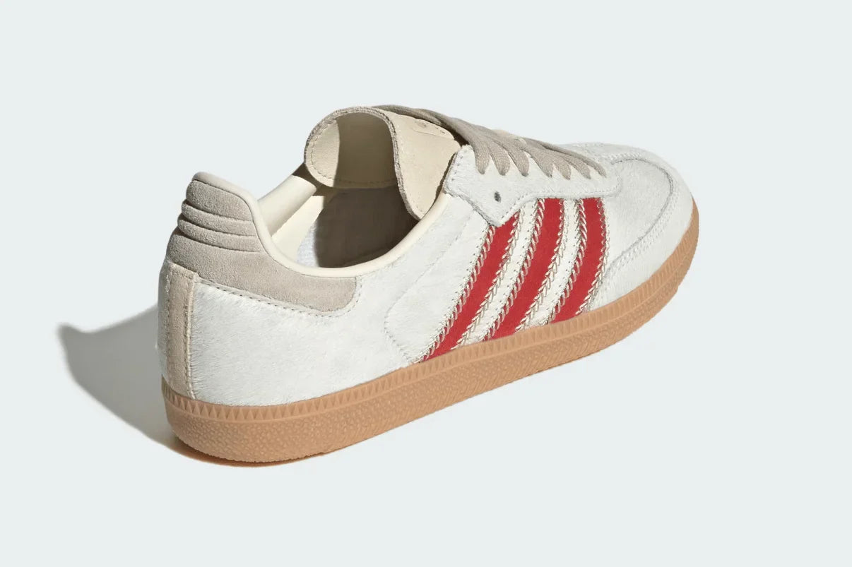 Adidas Samba OG Pony Hair Wonder Beige Better Scarlet - 44SHOES