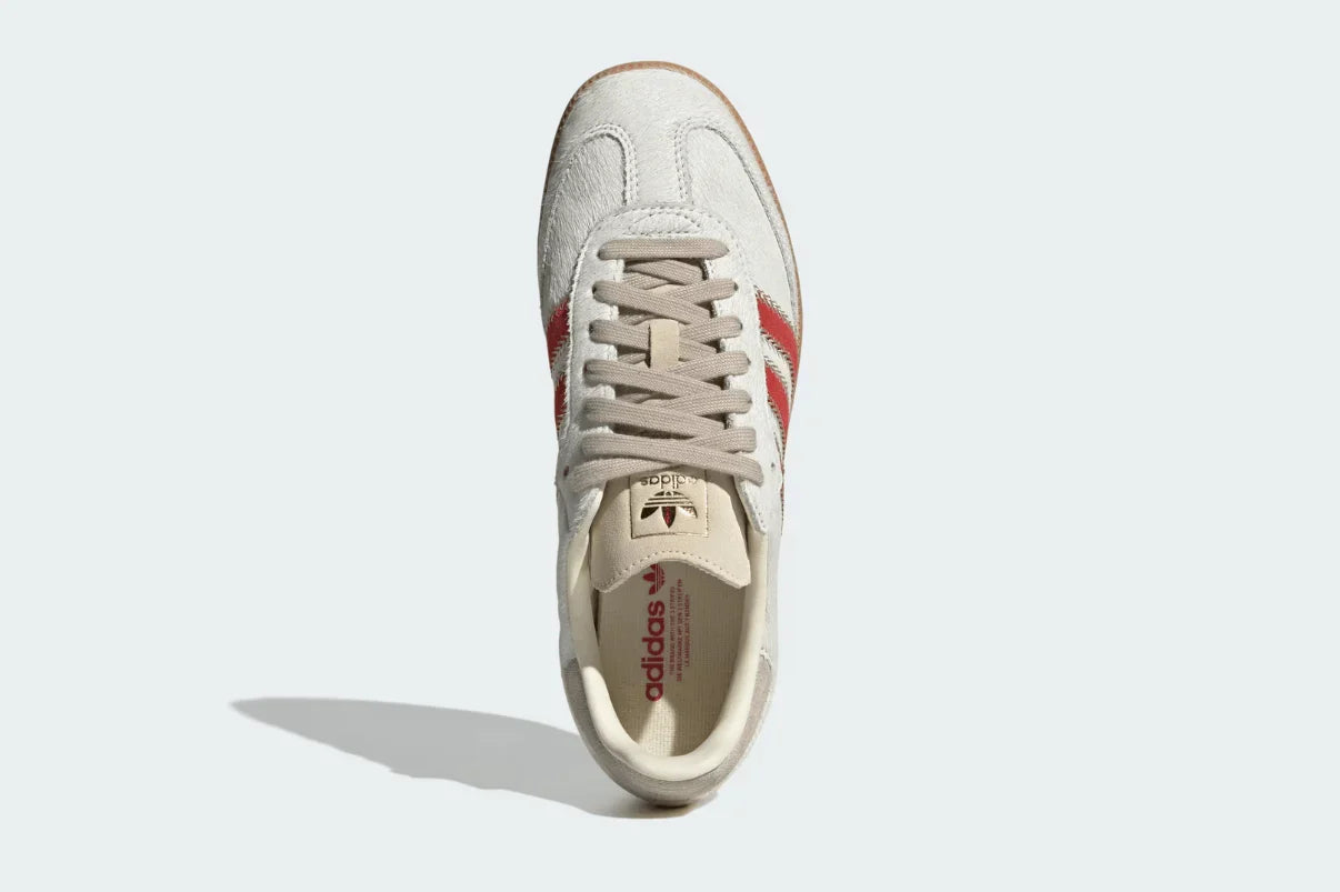 Adidas Samba OG Pony Hair Wonder Beige Better Scarlet - 44SHOES