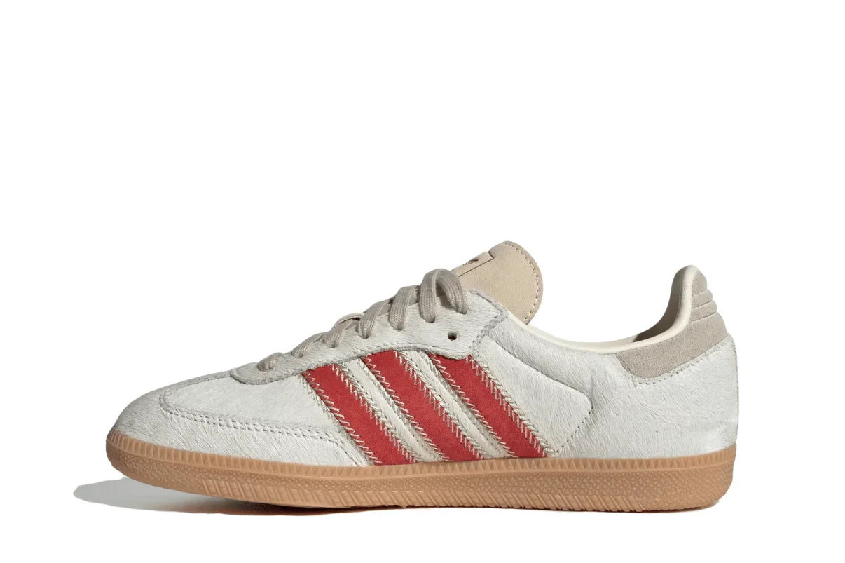 Adidas Samba OG Pony Hair Wonder Beige Better Scarlet - 44SHOES