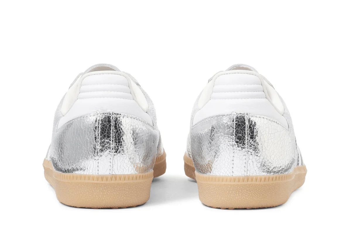 Adidas Samba OG Silver Metallic Cracked Leather Prateado - 44SHOES