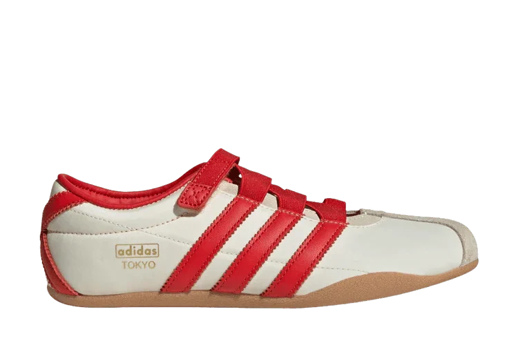 Adidas Tokyo Mary Jane Cream White Red Gold Metallic Creme - 44SHOES