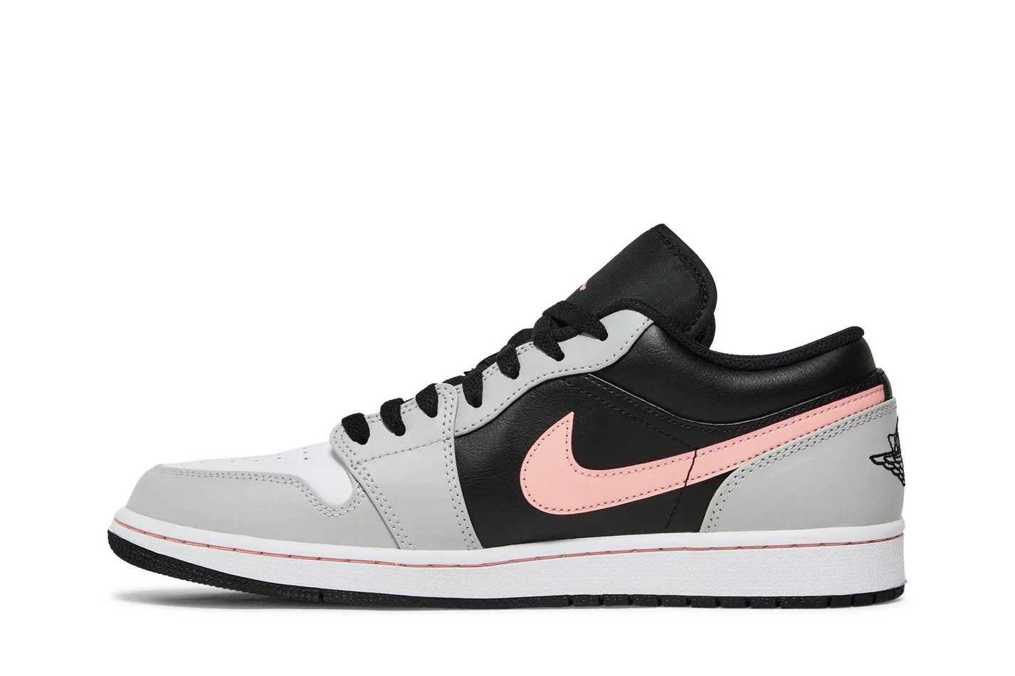 Air Jordan 1 Low Black Grey Pink Cinza - 44SHOES