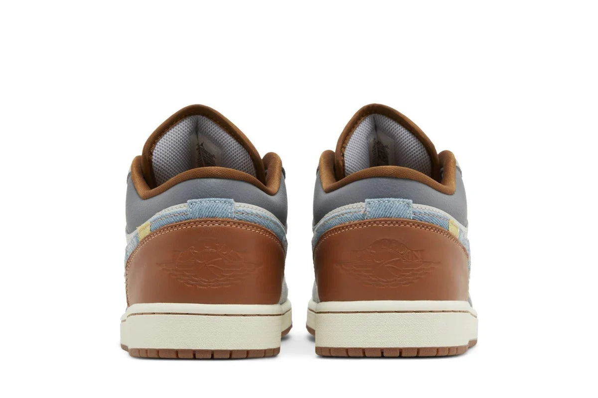Air Jordan 1 Low SE Repaired Denim Swoosh Azul - 44SHOES