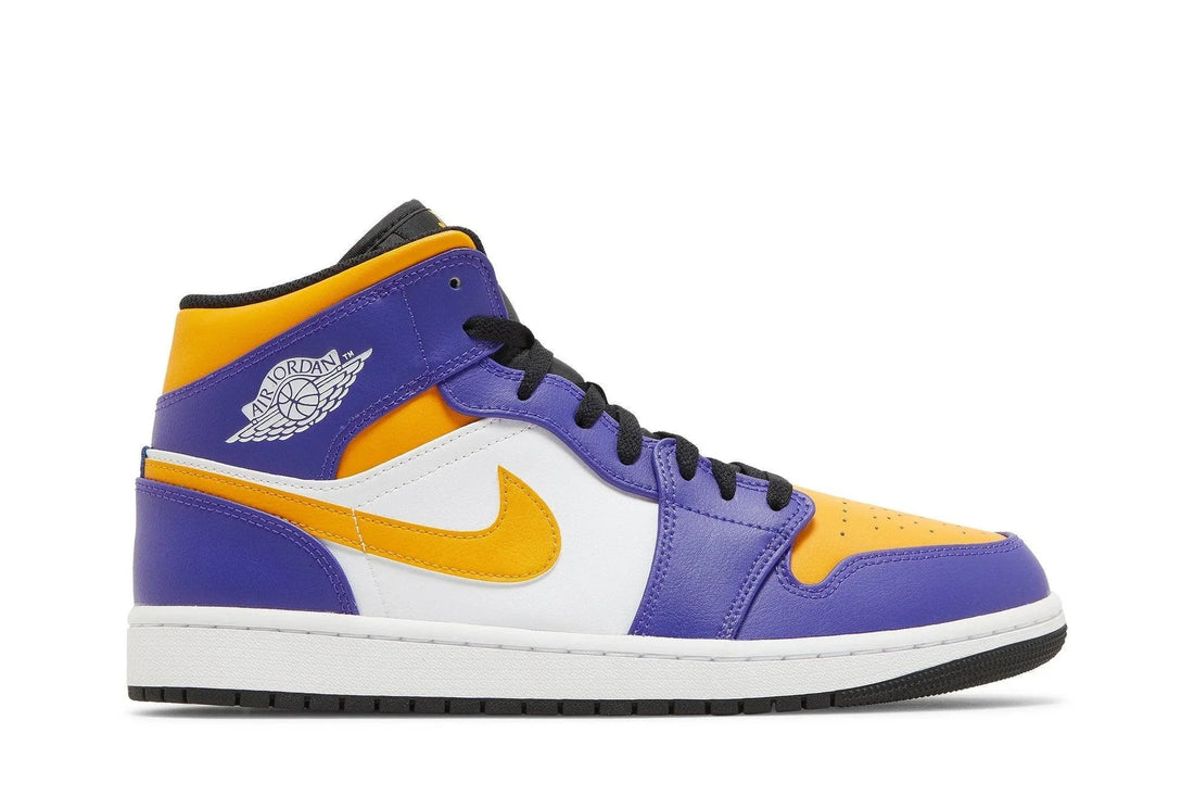 Air Jordan 1 Mid Lakers Roxo/Amarelo - 44SHOES