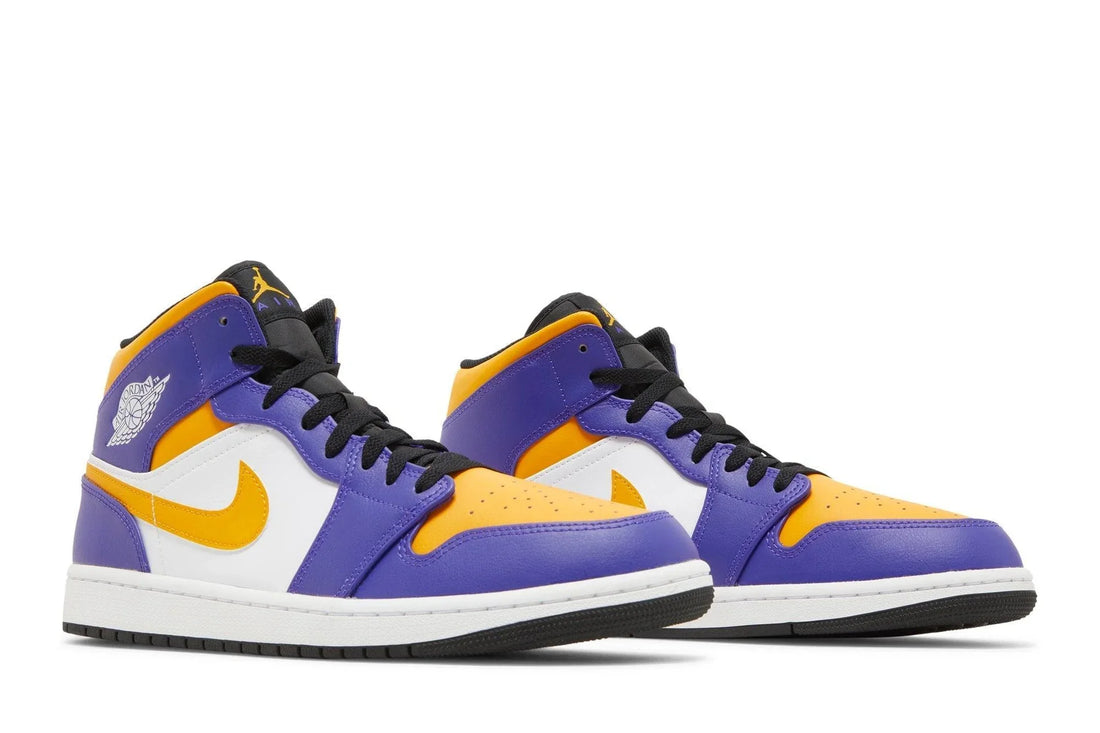 Air Jordan 1 Mid Lakers Roxo/Amarelo - 44SHOES