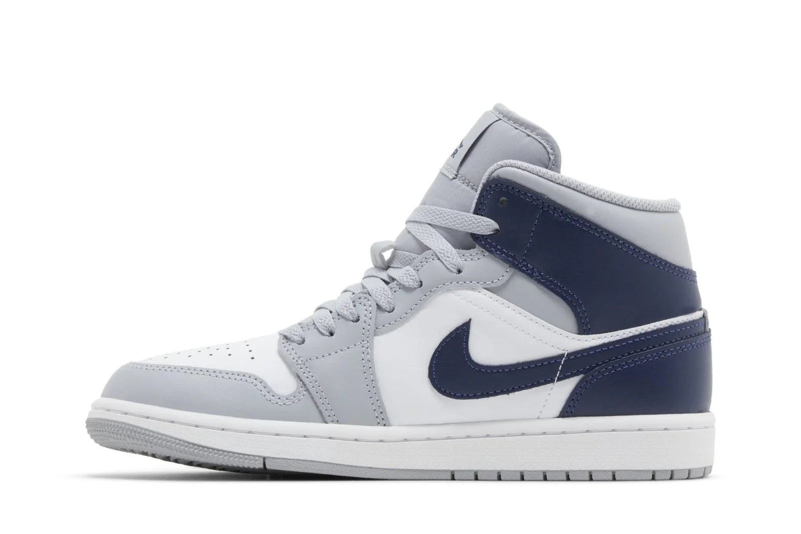 Air Jordan 1 Mid Wolf Grey Midnight Navy Cinza - 44SHOES