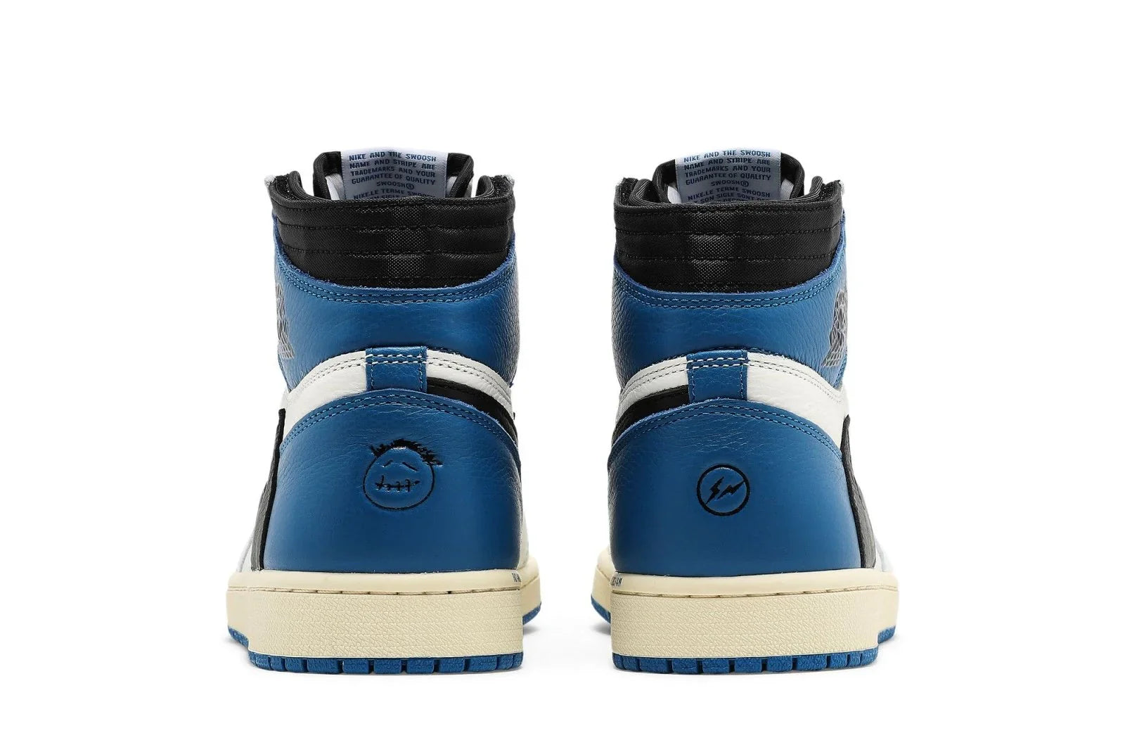 Air Jordan 1 Retro High Fragment Design x Travis Scott Couro Branco Azul - 44SHOES