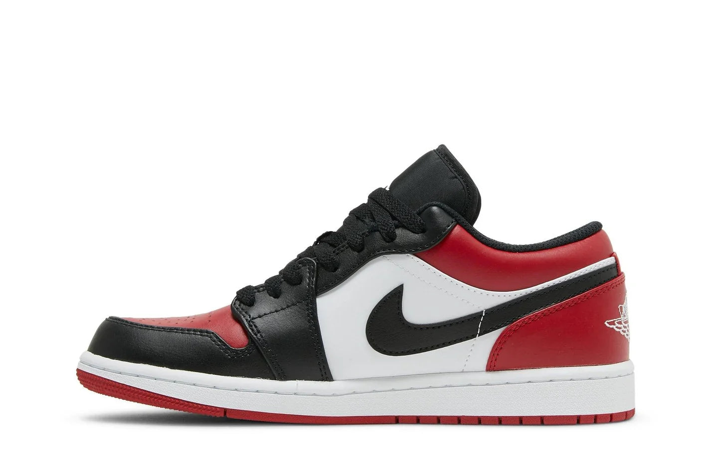 Air Jordan 1 Low Bred Toe Vermelho - 44SHOES