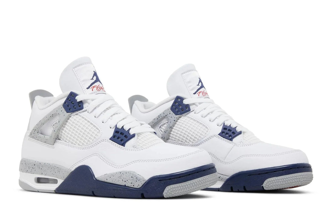 Air Jordan 4 Midnight Navy Branco/Azul - 44SHOES