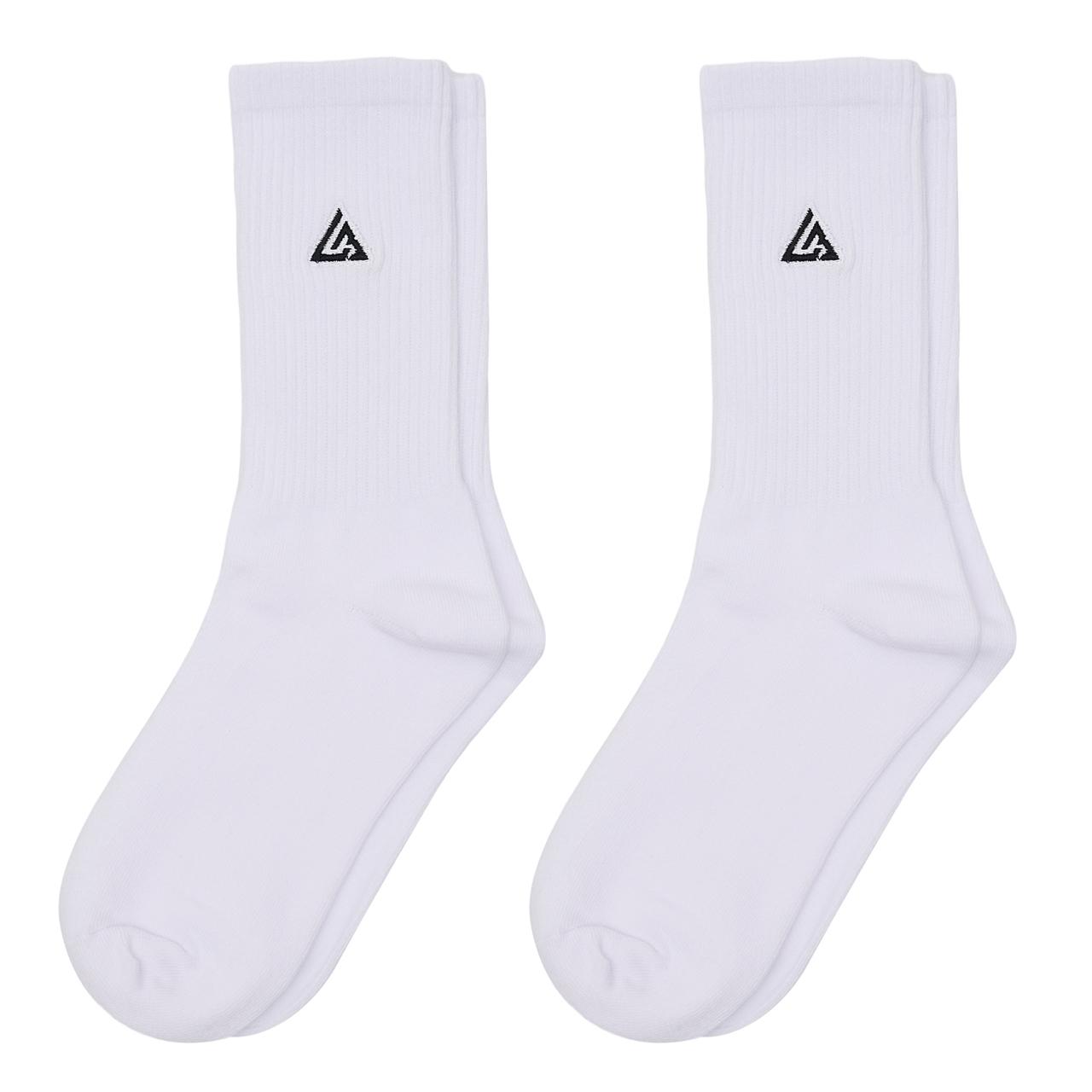 Meias 44SHOES Essentials Branco com Logotipo Preto (Pack com 2 Pares) - 44SHOES