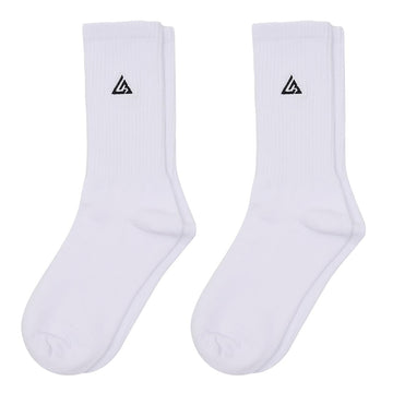 Meias 44SHOES Essentials Branco com Logotipo Preto (Pack com 2 Pares) - 44SHOES