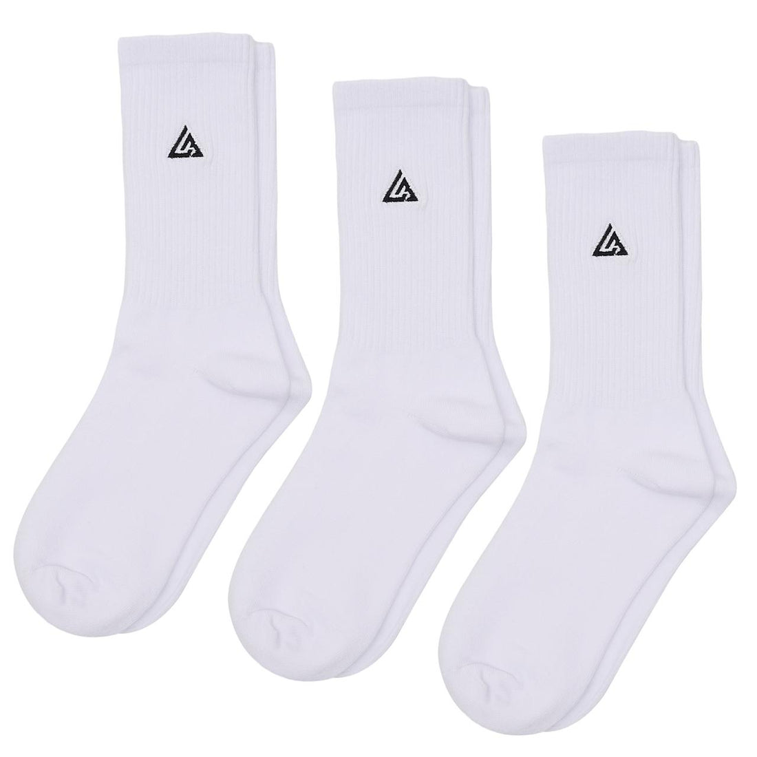 Meias 44SHOES Essentials Branco com Logotipo Preto (Pack com 3 Pares) - 44SHOES