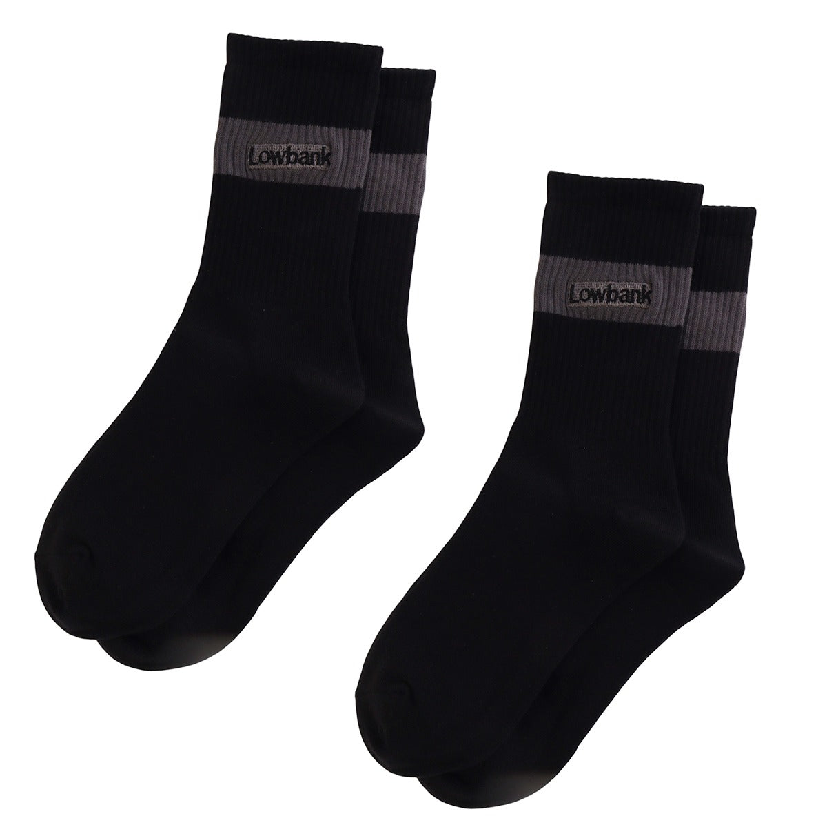 Meias 44SHOES Essentials Black & Silver (Pack com 2 Pares) - 44SHOES