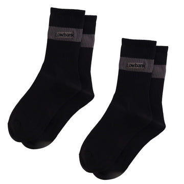 Meias 44SHOES Essentials Black & Silver (Pack com 2 Pares) - 44SHOES