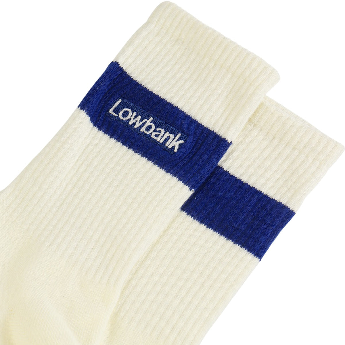 Meias 44SHOES Essentials Off White & Royal Blue (Pack com 2 Pares) - 44SHOES