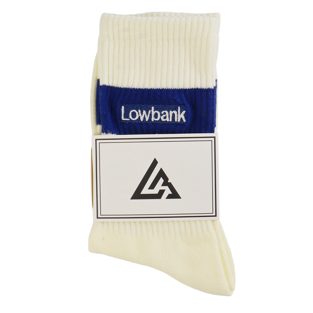 Meias 44SHOES Essentials Off White & Royal Blue (Pack com 2 Pares) - 44SHOES