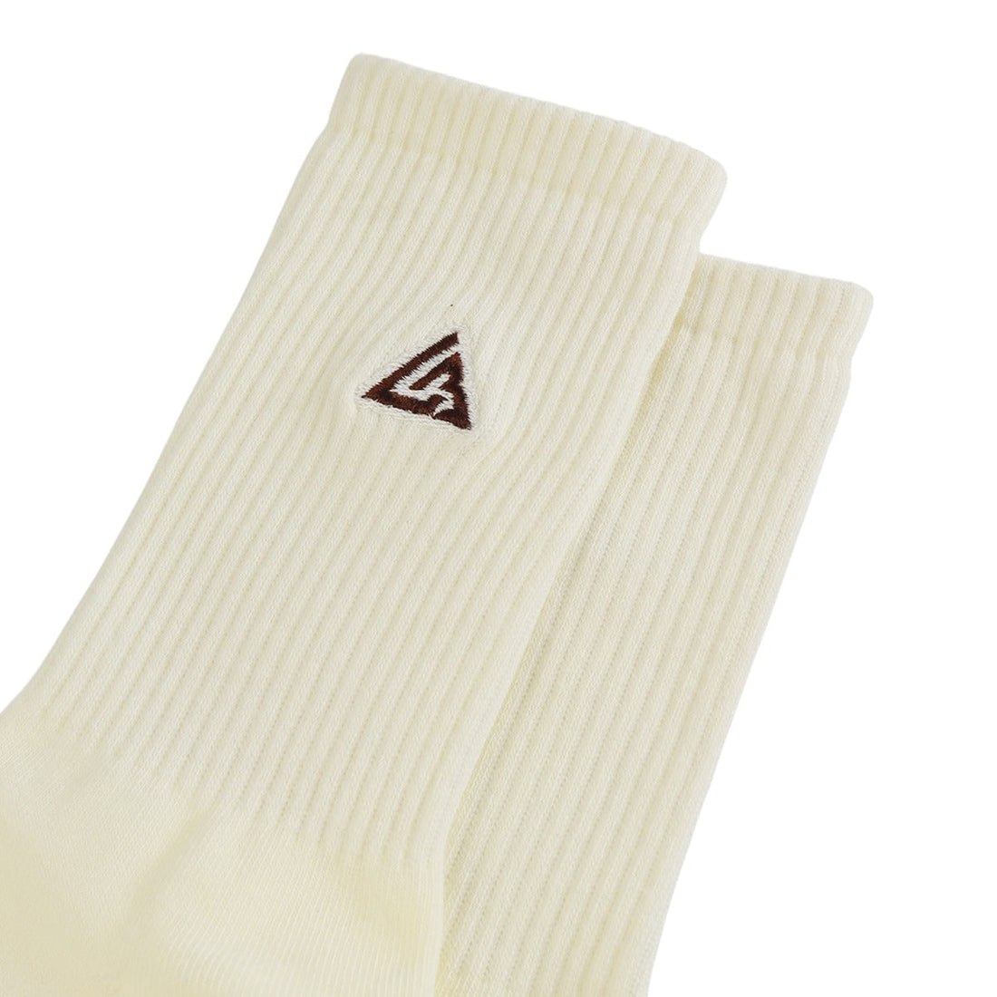 Meias 44SHOES Essentials Off-White com Logotipo Bordô (Pack com 2 Pares) - 44SHOES