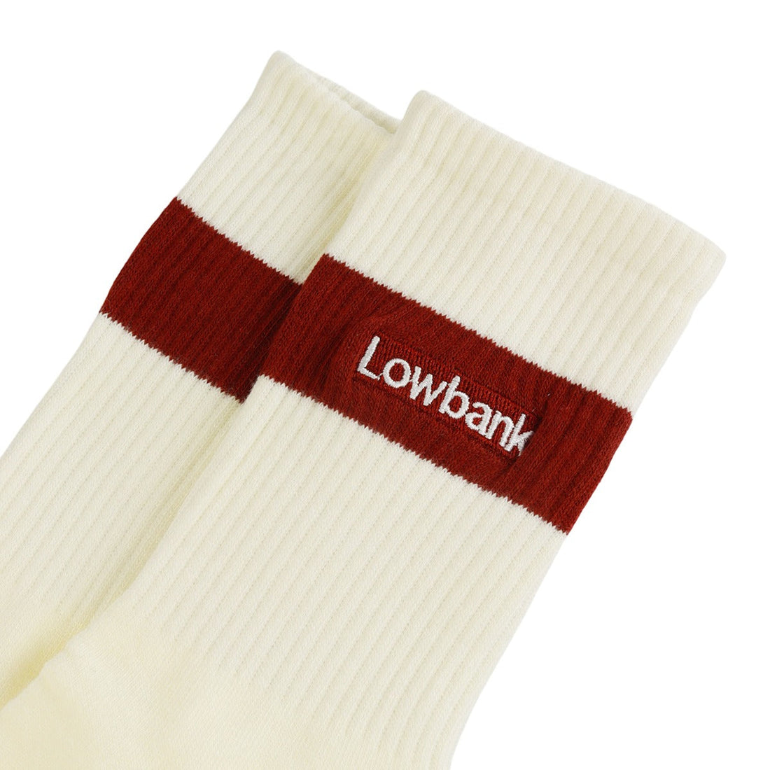 Meias 44SHOES Essentials Off White & Burgundy (Pack com 2 Pares) - 44SHOES