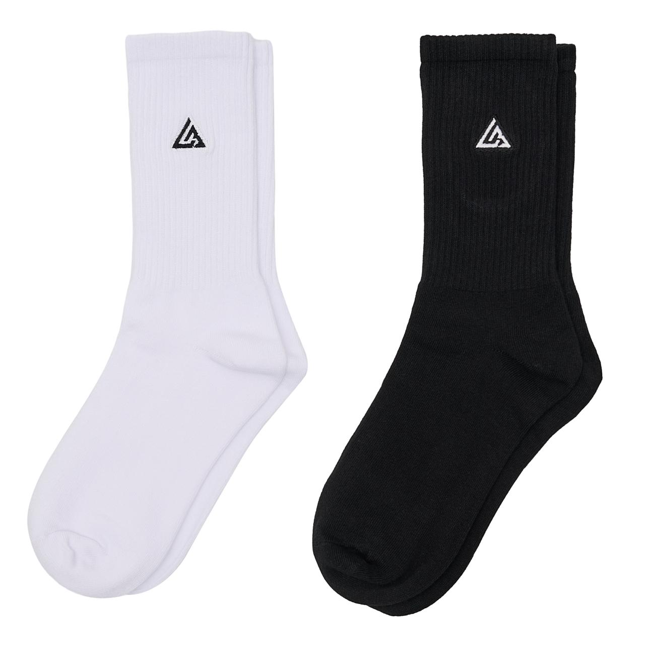 Meias 44SHOES Essentials Branco & Preto (Pack com 2 Pares) - 44SHOES