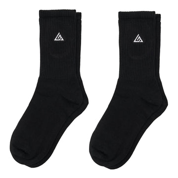 Meias 44SHOES Essentials Preto com Logotipo Branco (Pack com 2 Pares) - 44SHOES