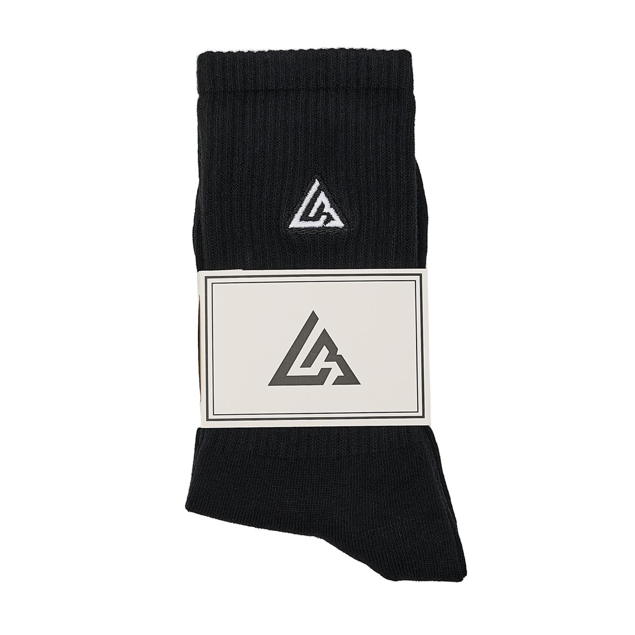 Meias 44SHOES Essentials Preto com Logotipo Branco (Pack com 3 Pares) - 44SHOES