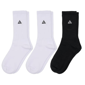 Meias 44SHOES Essentials Branco & Preto (Pack com 3 Pares) - 44SHOES