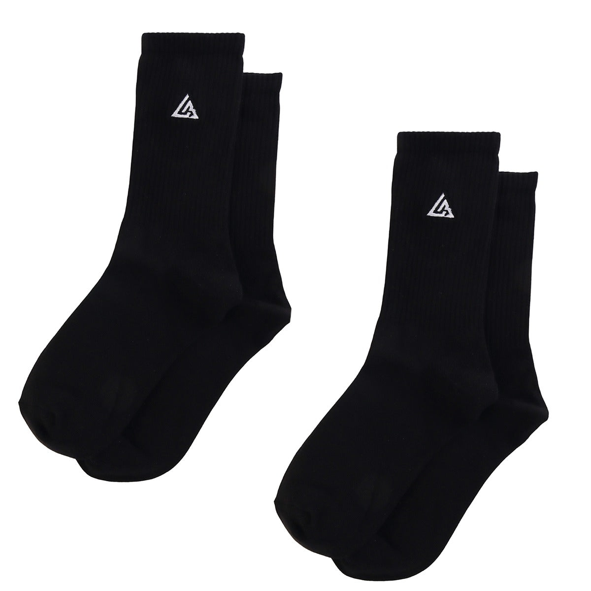 Meias 44SHOES Essentials Preto com Logotipo Branco (Pack com 2 Pares) - 44SHOES