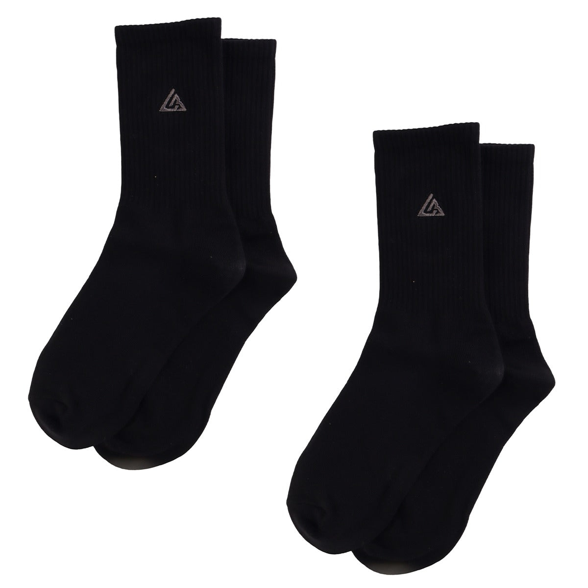 Meias 44SHOES Signature Preto com Logotipo Prata (Pack com 2 Pares) - 44SHOES