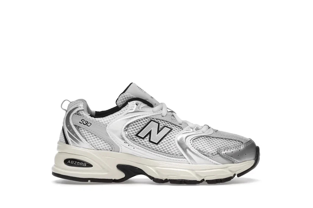 New Balance 530 Silver Cream Prateado - 44SHOES