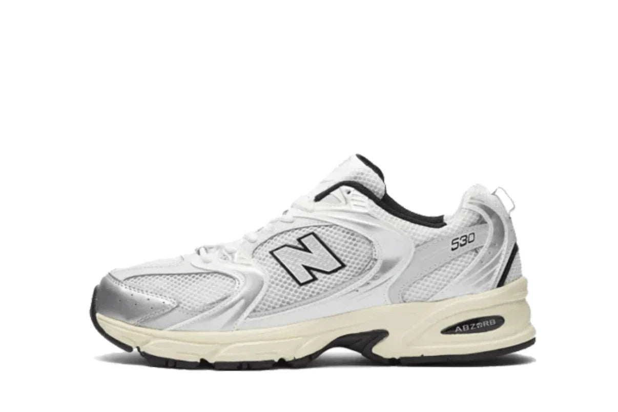 New Balance 530 Silver Cream Prateado - 44SHOES