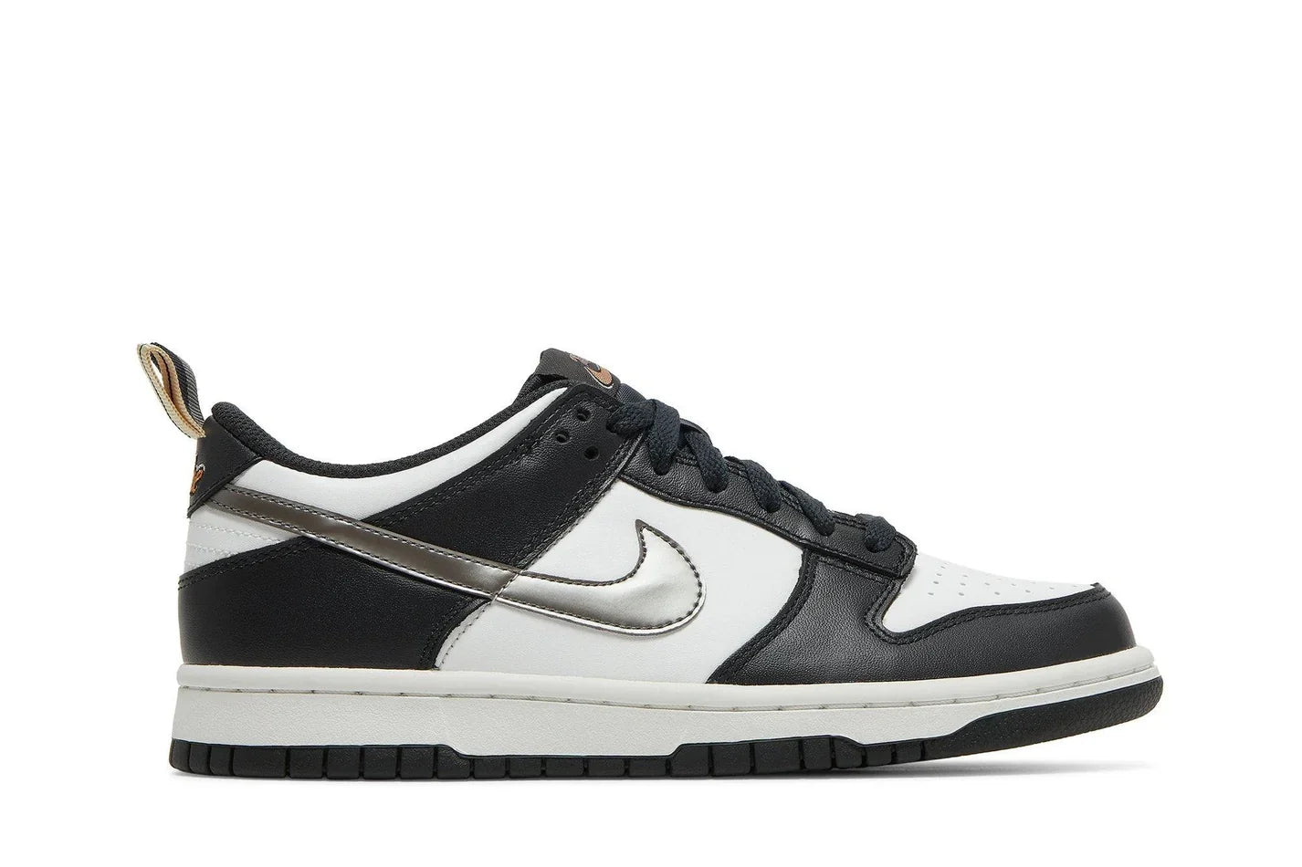 Nike Dunk Low GS Black/White Metallic Preto - 44SHOES
