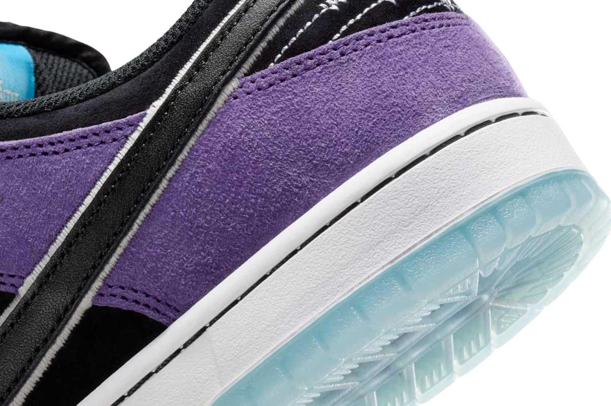 Nike SB Dunk Low Pro x Hayley Wilson Black and Court Purple Roxo - 44SHOES