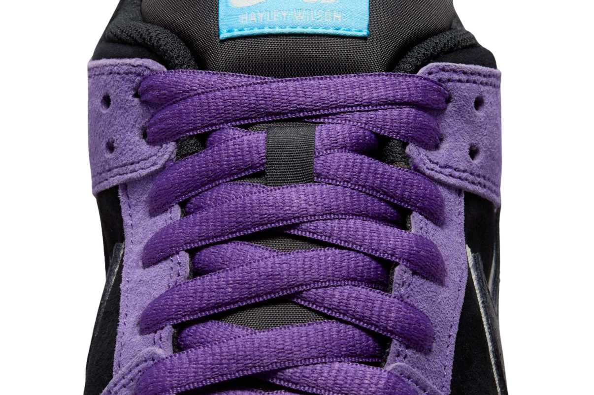 Nike SB Dunk Low Pro x Hayley Wilson Black and Court Purple Roxo - 44SHOES