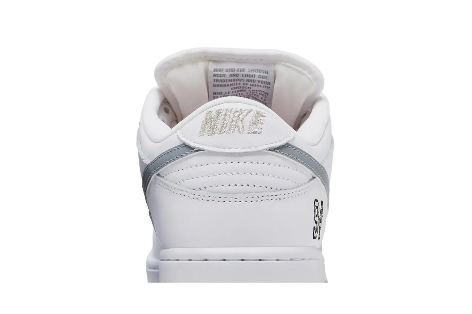 Nike SB Dunk Low Supreme 94 White Metallic Silver Branco - 44SHOES