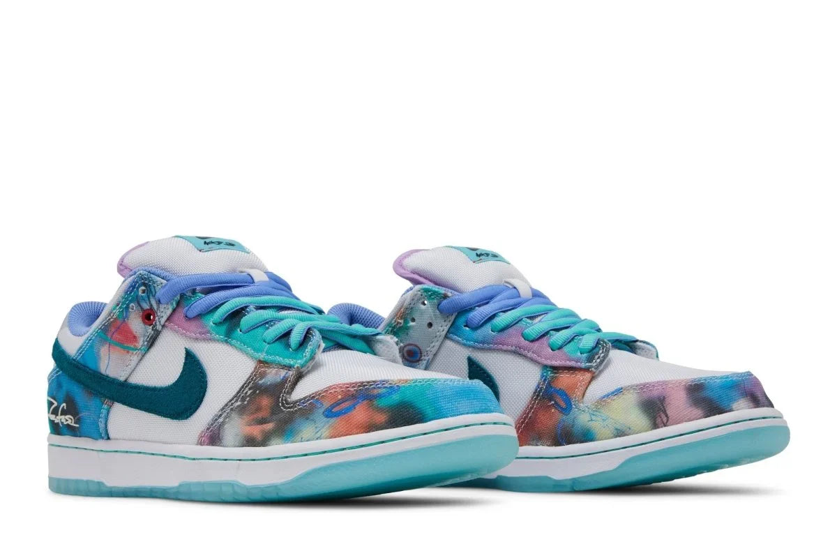 Nike Sb Dunk Low x Futura Skateboard Bleached Aqua Azul - 44SHOES